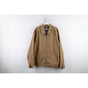 Vintage Volcom Stone Mens Size Large Faded Surf Skateboard Bomber Jacket Brown